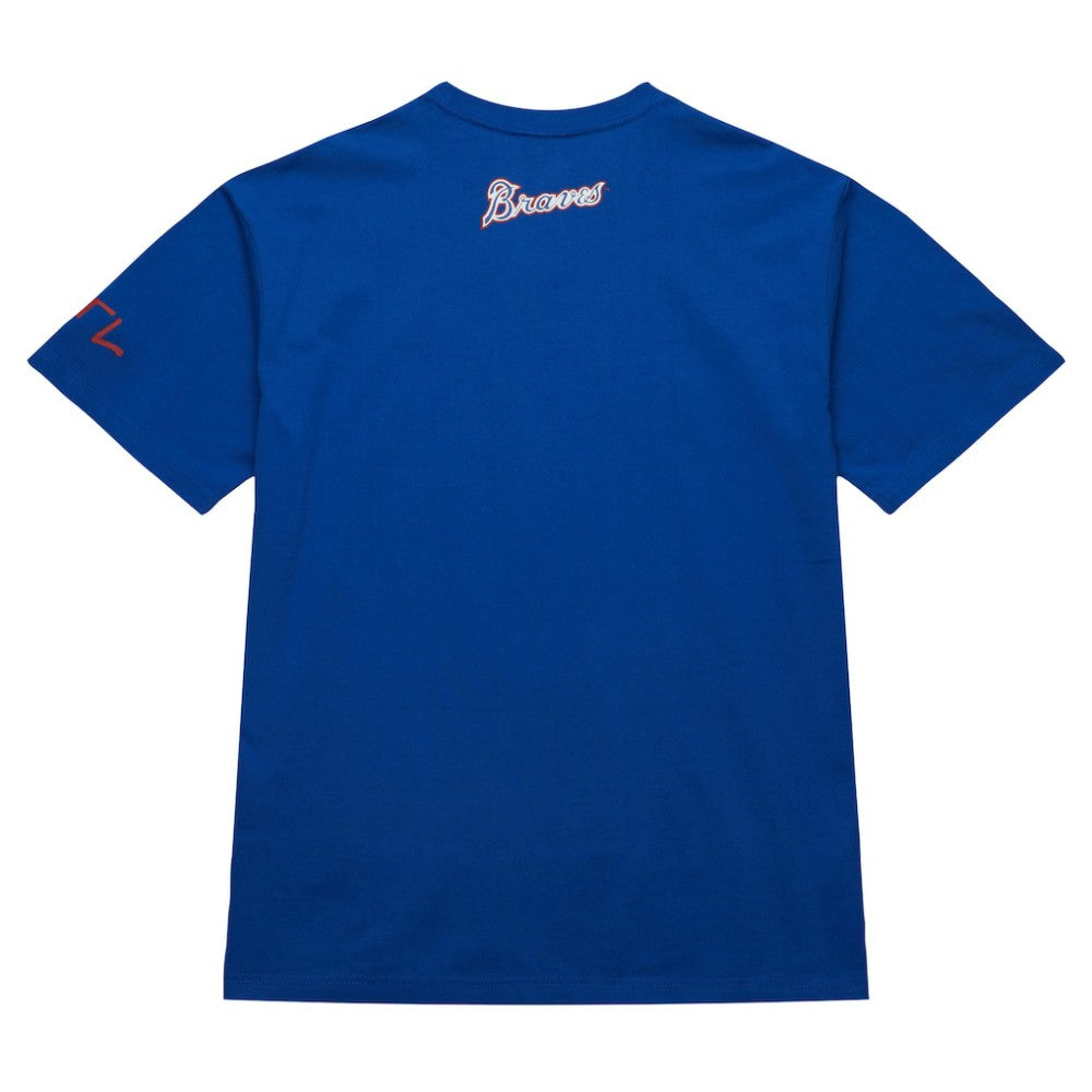 Hank Aaron Atlanta Braves Mitchell & Ness Cooperstown Collection Heavyweight Premium Player Vintage Logo T-Shirt for sale