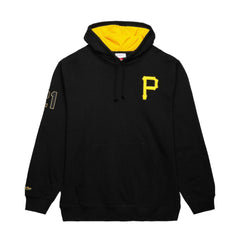 Roberto Clemente Pittsburgh Pirates Mitchell & Ness Vintage Logo Name & Number Pullover Hoodie On Sale