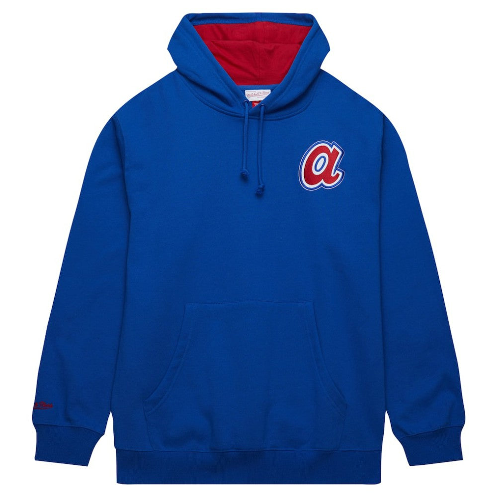 Hank Aaron Atlanta Braves Mitchell & Ness Vintage Logo Name & Number Pullover Hoodie Near Me