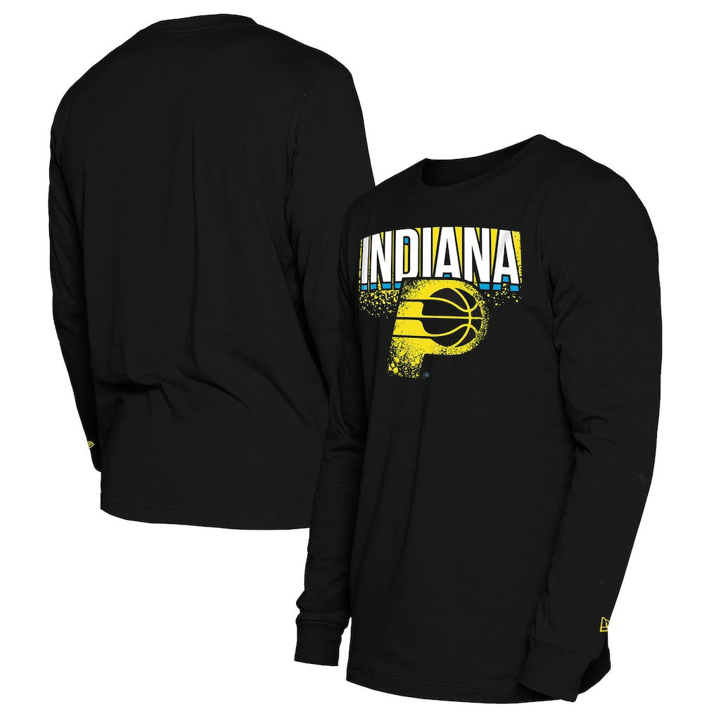 New Era - Indiana Pacers 2024/25 City Edition Long Sleeve T-Shirt - Black