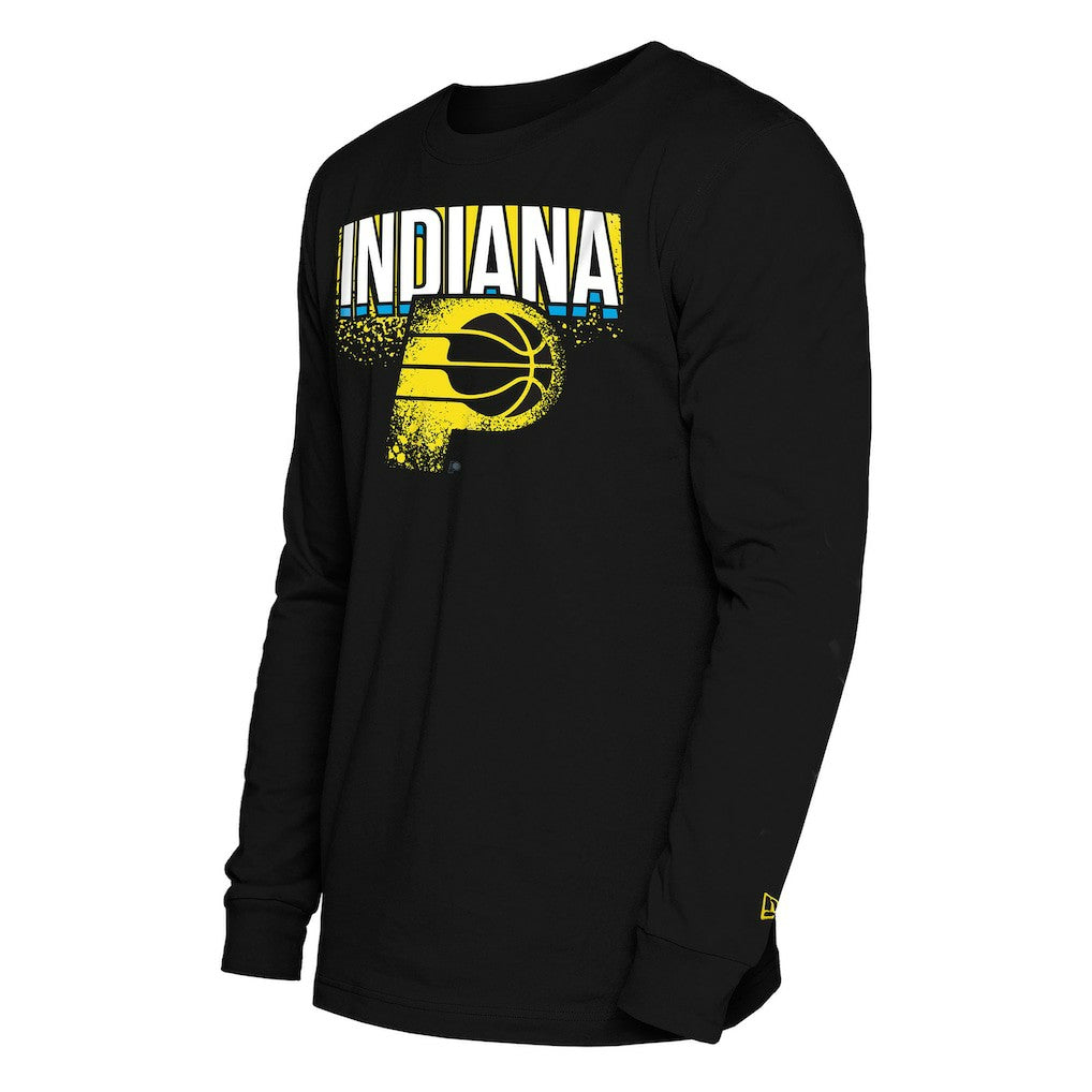 New Era - Indiana Pacers 2024/25 City Edition Long Sleeve T-Shirt - Black