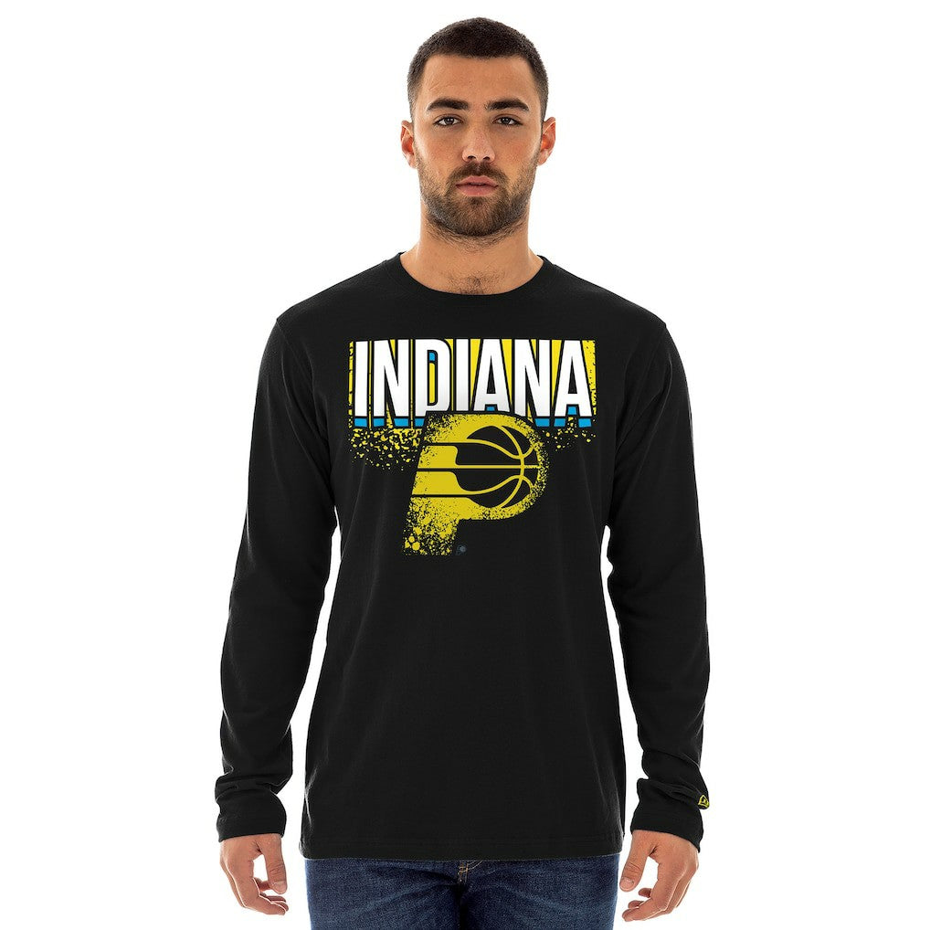 New Era - Indiana Pacers 2024/25 City Edition Long Sleeve T-Shirt - Black