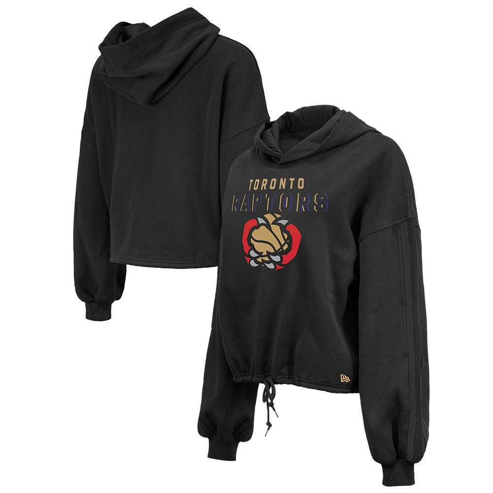 New Era - Toronto Raptors Women's 2024/25 City Edition Cropped Pullover Hoodie - Black