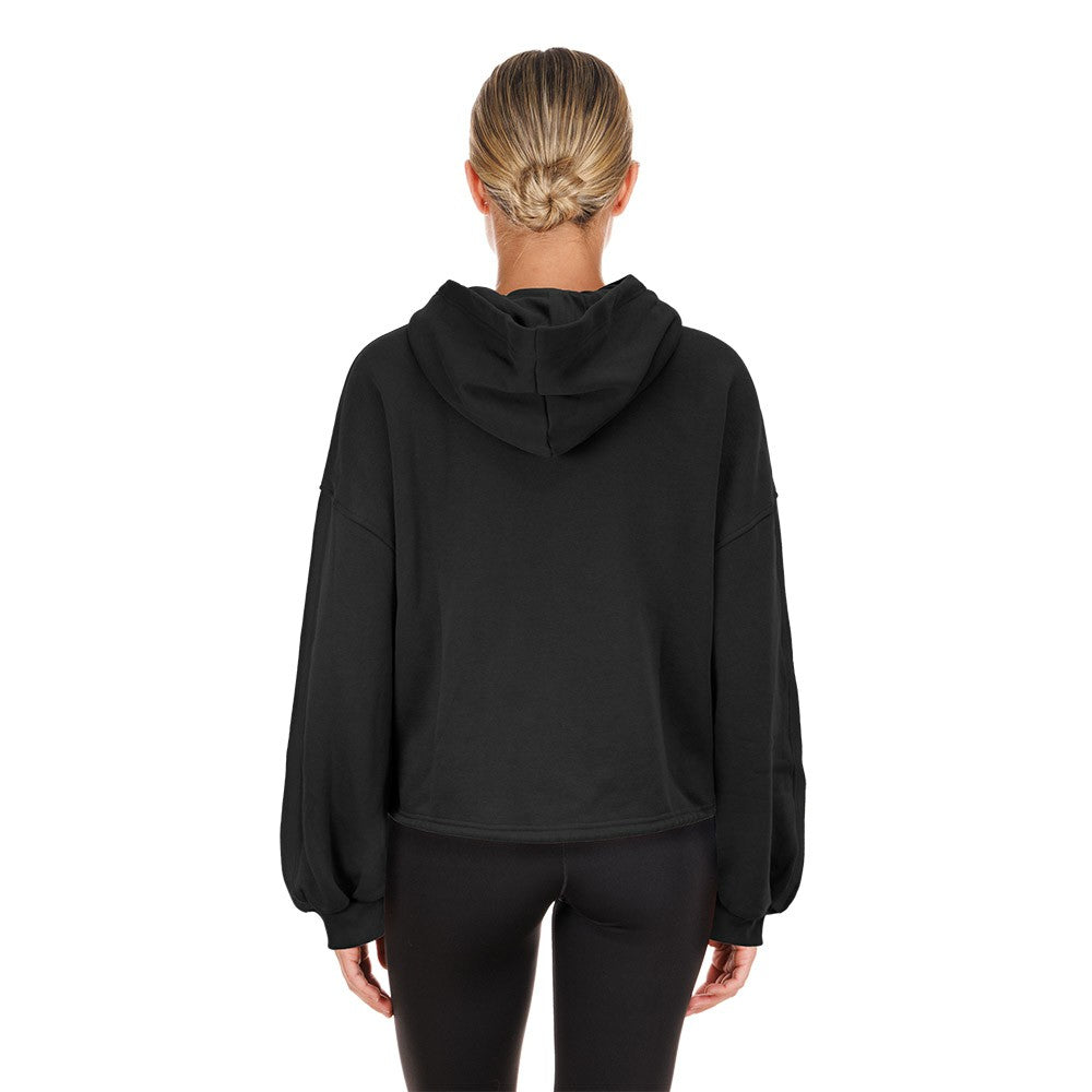New Era - Toronto Raptors Women's 2024/25 City Edition Cropped Pullover Hoodie - Black