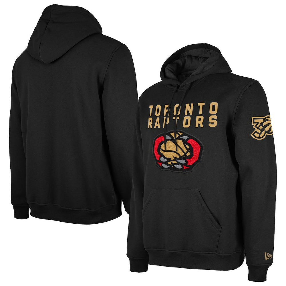 New Era - Toronto Raptors 2024/25 City Edition Chenille Heavyweight Pullover Hoodie - Black