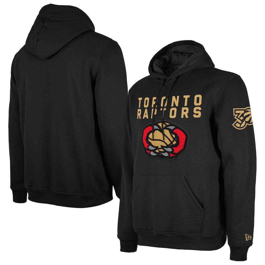 New Era - Toronto Raptors 2024/25 City Edition Chenille Heavyweight Pullover Hoodie - Black