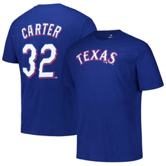Evan Carter Texas Rangers Fanatics Big & Tall Name & Number T-Shirt Clearance