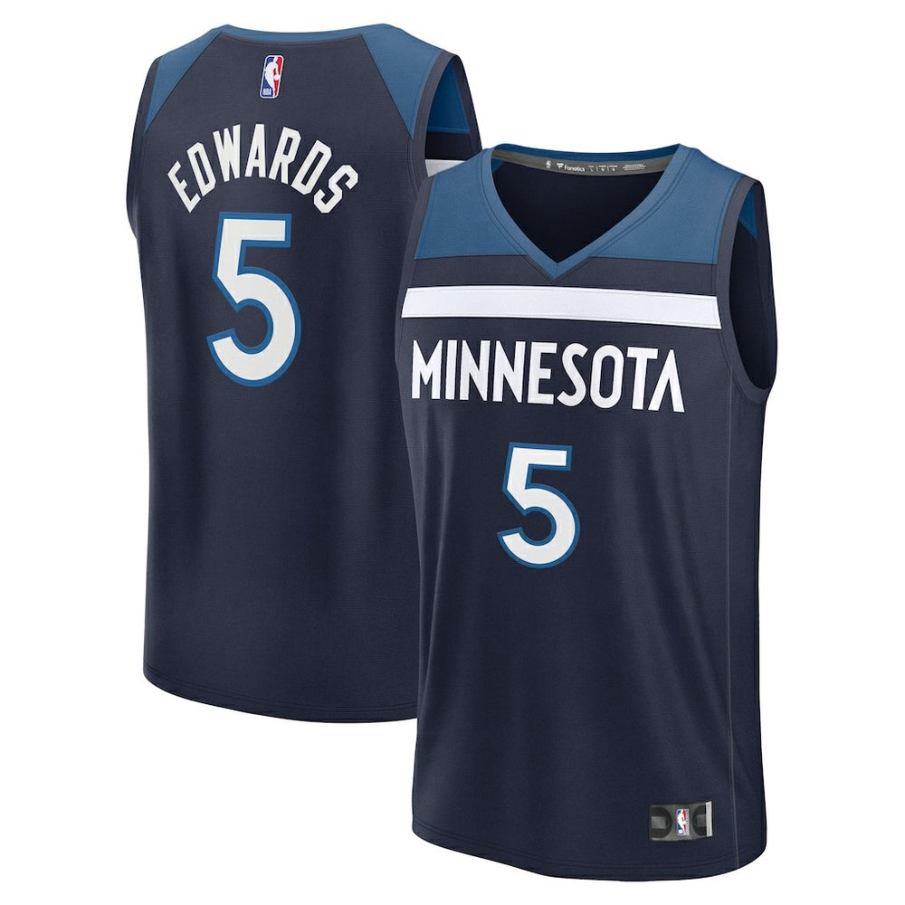 Fanatics - Anthony Edwards Minnesota Timberwolves Fast Break Replica Player Jersey - Icon Edition - Navy