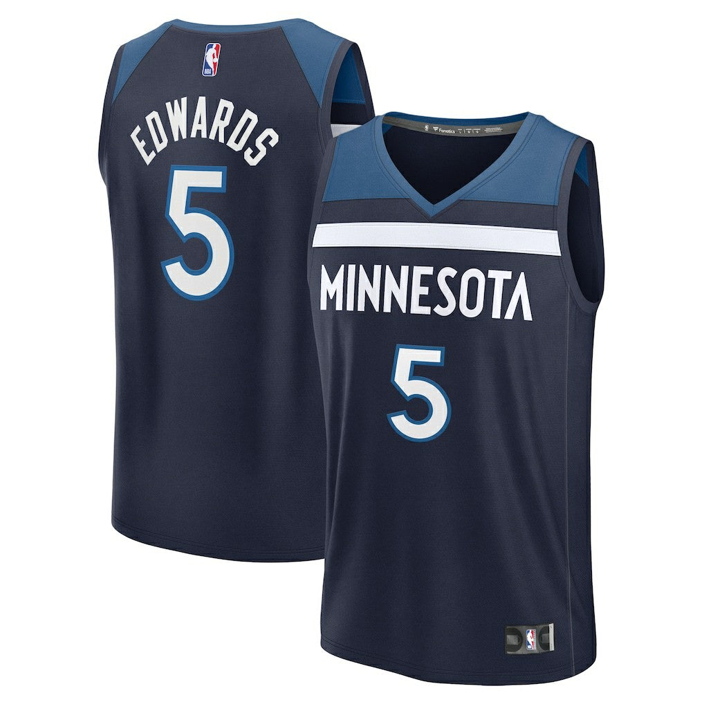 Fanatics - Anthony Edwards Minnesota Timberwolves Fast Break Replica Player Jersey - Icon Edition - Navy