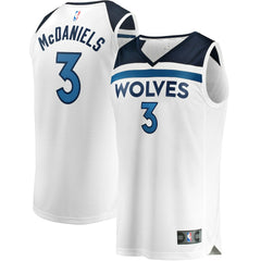 Fanatics - Jaden McDaniels Minnesota Timberwolves Fast Break Replica Player Jersey - Association Edition - White