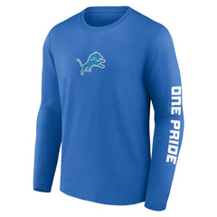Detroit Lions One Pride Long Sleeve T-Shirt Blue - Fanatics