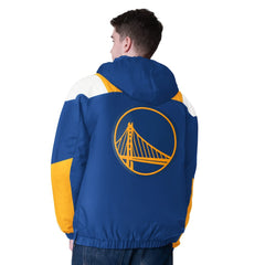 NBA - Golden State Warriors Starter Charger Half-Zip Pullover Jacket- Royal/Gold