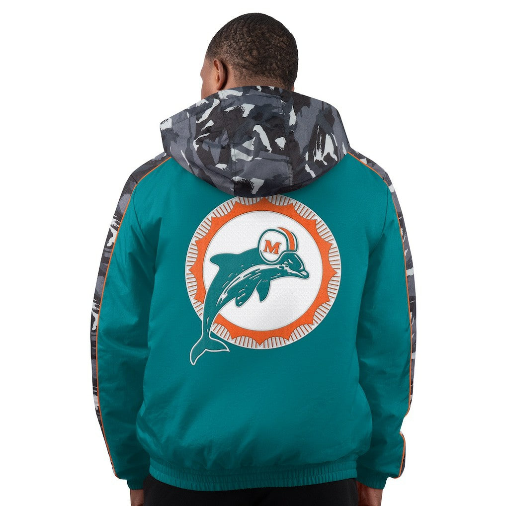 Miami Dolphins Starter Thursday Night Gridiron Full-Zip Hoodie Jacket Aqua - NFL