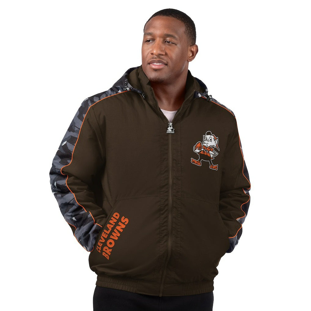 Cleveland Browns Starter Thursday Night Gridiron Full-Zip Hoodie Jacket Brown - NFL