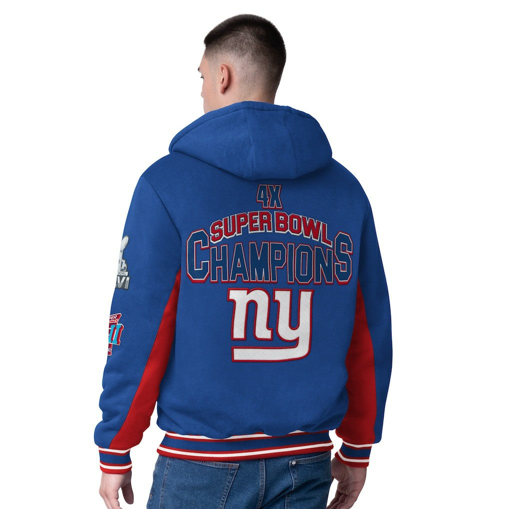 New York Giants G-III Extreme No Huddle Commemorative Full-Zip Hoodie Jacket Royal - NFL