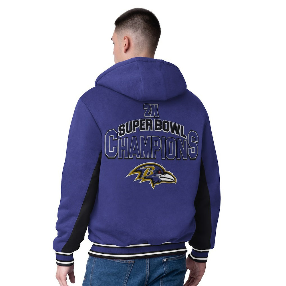 Baltimore Ravens G-III Extreme No Huddle Commemorative Full-Zip Hoodie Jacket Purple - NFL