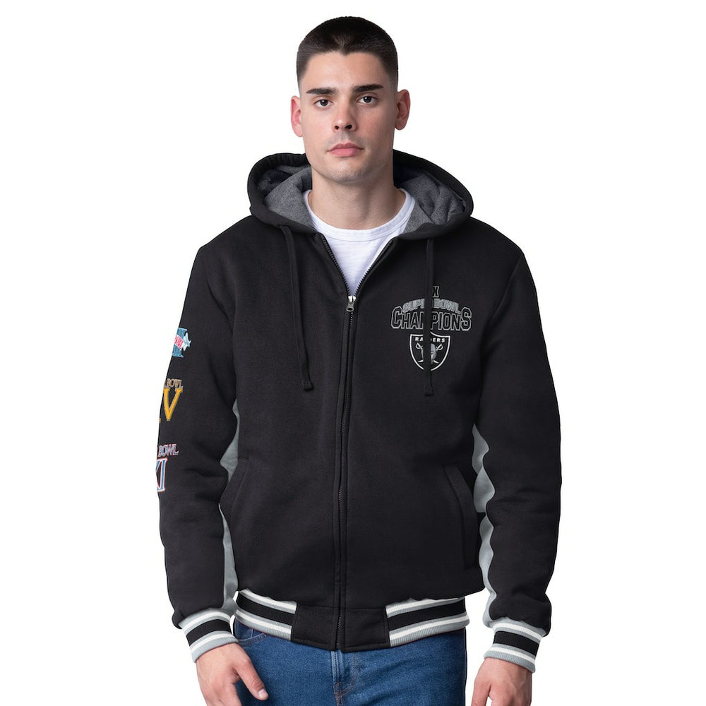 Las Vegas Raiders G-III Extreme No Huddle Commemorative Full-Zip Hoodie Jacket Black - NFL