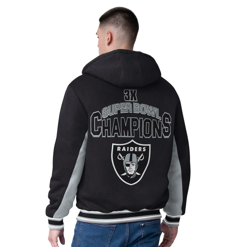 Las Vegas Raiders G-III Extreme No Huddle Commemorative Full-Zip Hoodie Jacket Black - NFL