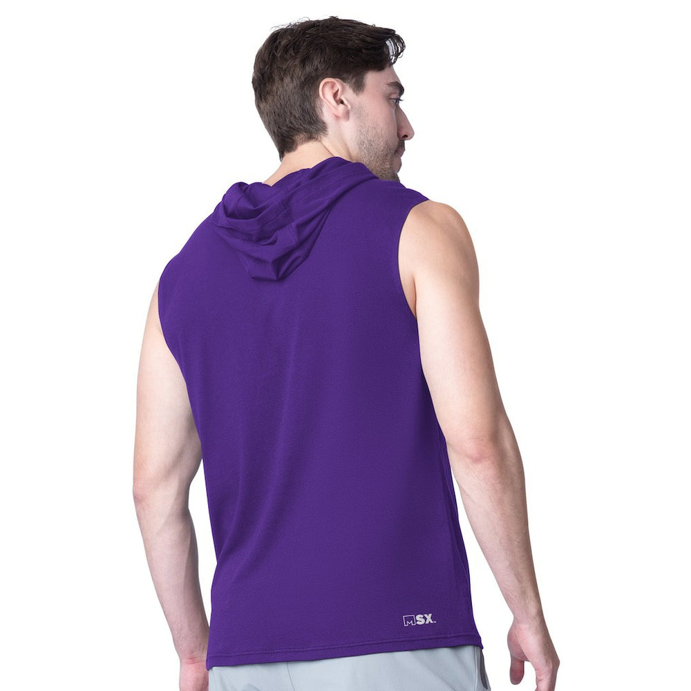 Minnesota Vikings MSX by Michael Strahan Action Sleeveless Pullover Hoodie Purple - NFL