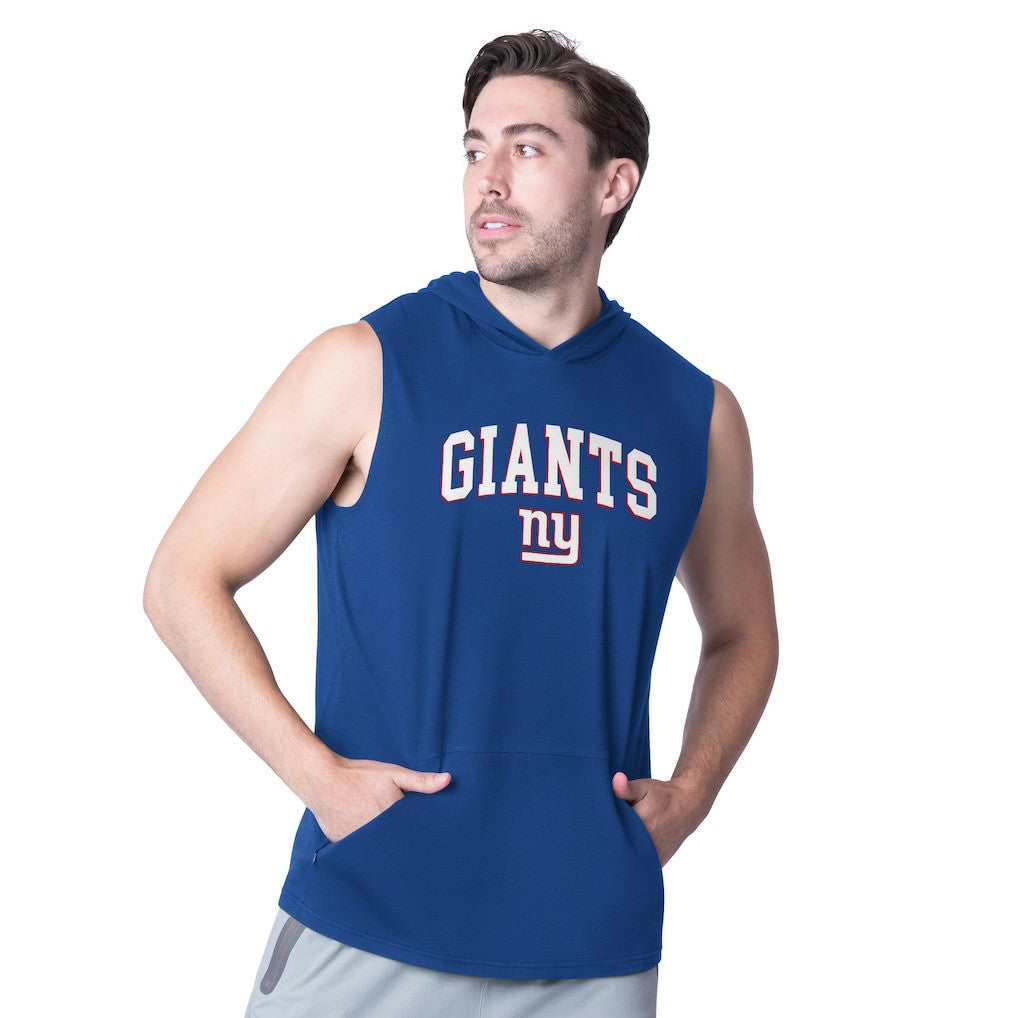 New York Giants MSX by Michael Strahan Action Sleeveless Pullover Hoodie Royal - NFL