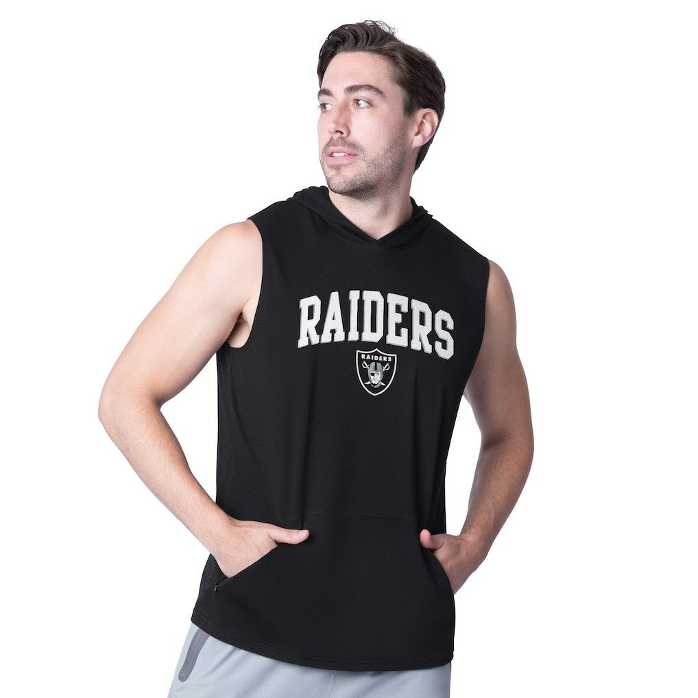 Las Vegas Raiders MSX by Michael Strahan Action Sleeveless Pullover Hoodie Black - NFL