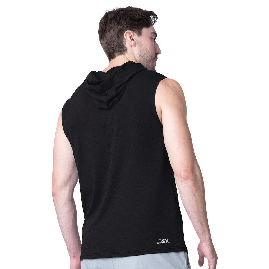 Las Vegas Raiders MSX by Michael Strahan Action Sleeveless Pullover Hoodie Black - NFL
