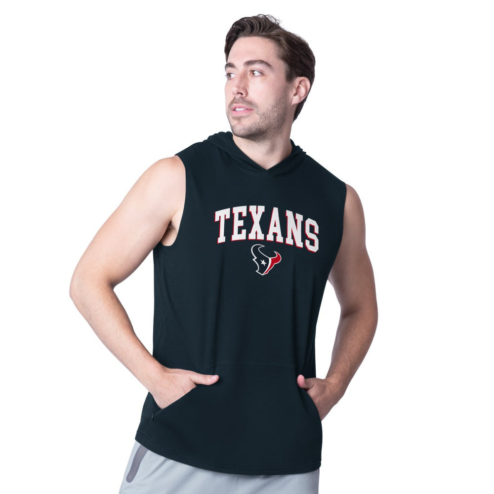 Houston Texans MSX by Michael Strahan Action Sleeveless Pullover Hoodie Navy - NFL