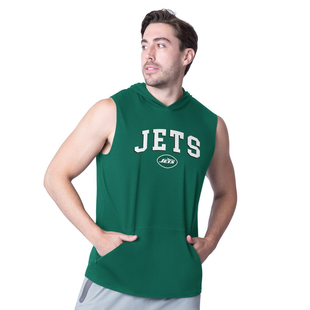New York Jets MSX by Michael Strahan Action Sleeveless Pullover Hoodie Green - NFL