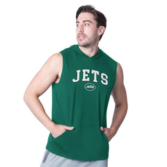 New York Jets MSX by Michael Strahan Action Sleeveless Pullover Hoodie Green - NFL