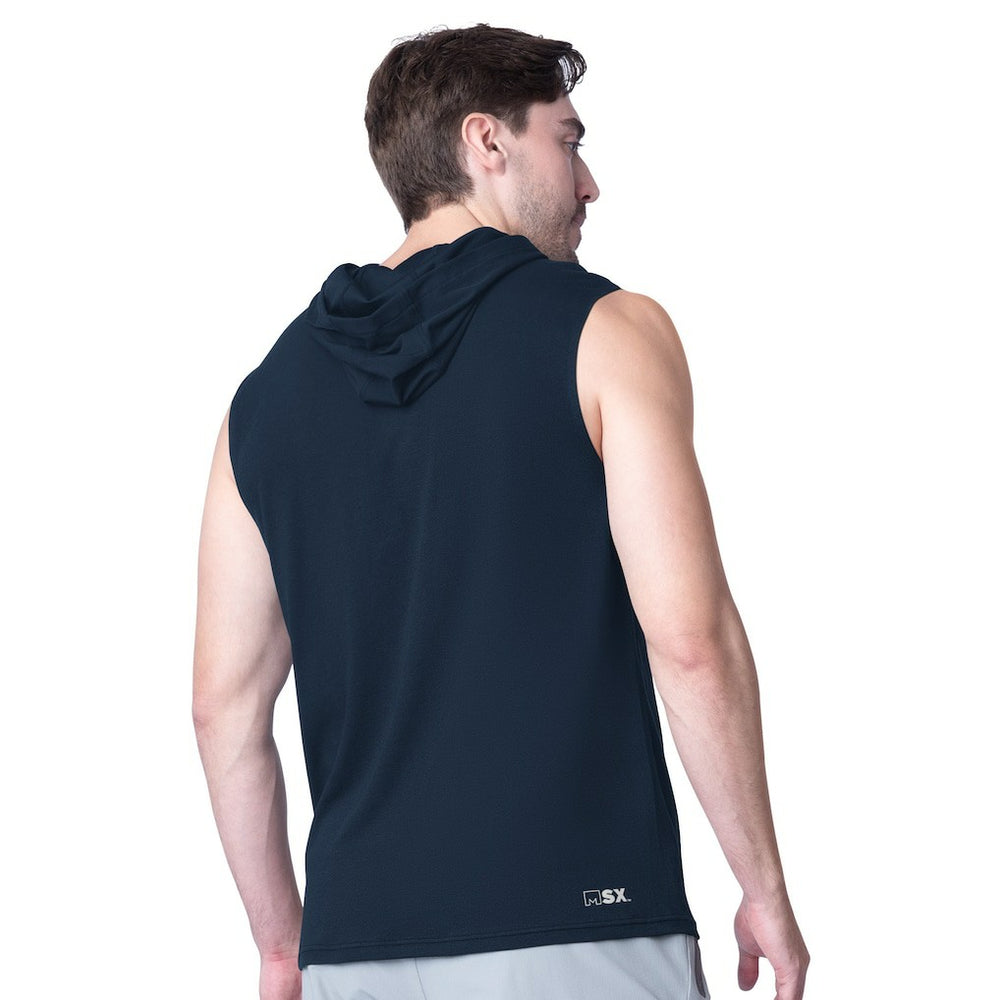 Seattle Seahawks MSX by Michael Strahan Action Sleeveless Pullover Hoodie College Navy - NFL