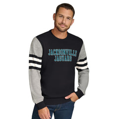 Jacksonville Jaguars Tommy Hilfiger Acrylic Crewneck Pullover Sweater Black/Heather Gray - NFL