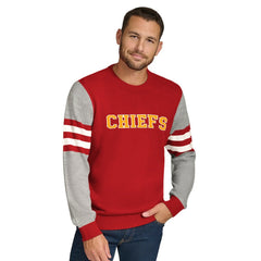 Kansas City Chiefs Tommy Hilfiger Acrylic Crewneck Pullover Sweater Red/Heather Gray - NFL