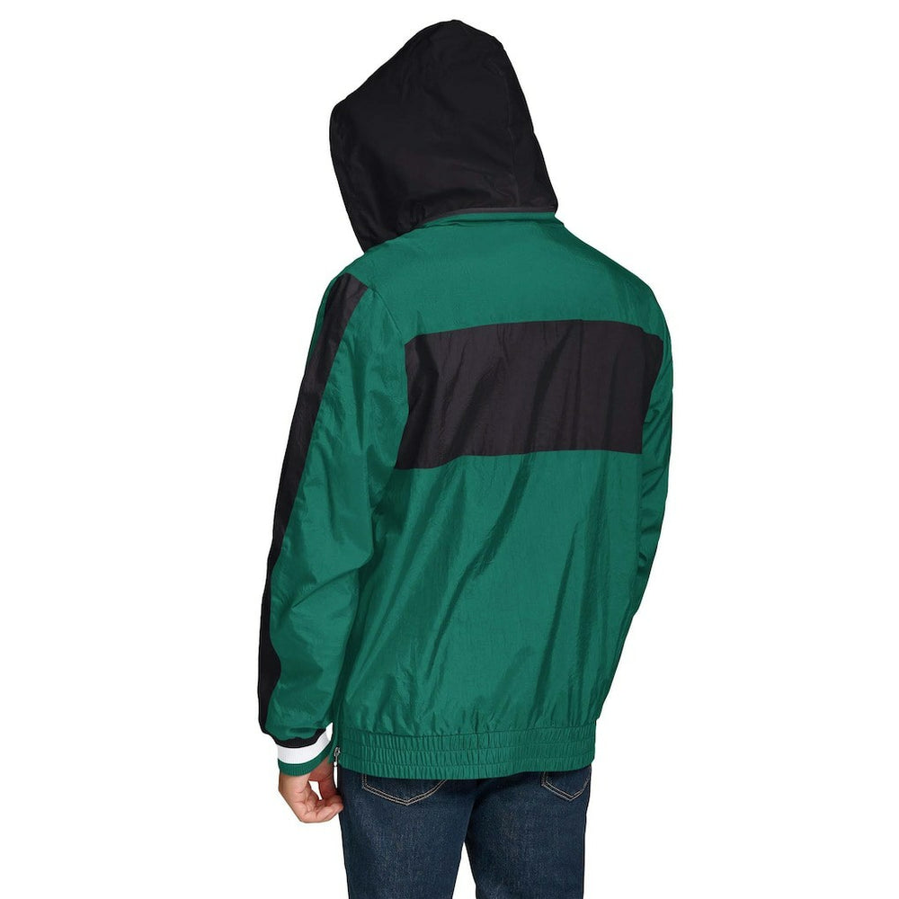 New York Jets Tommy Hilfiger Gael Lightweight Half-Zip Hoodie Jacket Green - NFL