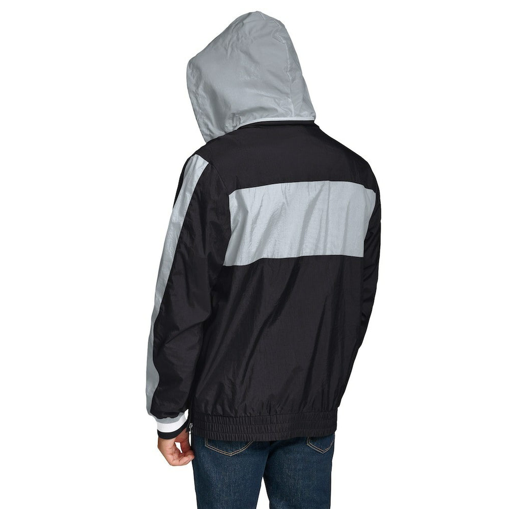 Las Vegas Raiders Tommy Hilfiger Gael Lightweight Half-Zip Hoodie Jacket Black - NFL