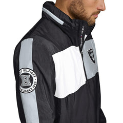 Las Vegas Raiders Tommy Hilfiger Gael Lightweight Half-Zip Hoodie Jacket Black - NFL