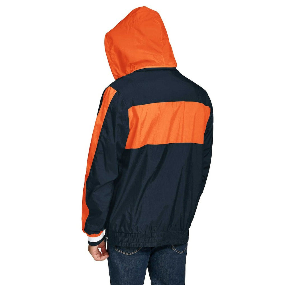 Chicago Bears Tommy Hilfiger Gael Lightweight Half-Zip Pullover Hoodie Jacket Navy - NFL