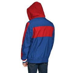 New York Giants Tommy Hilfiger Gael Lightweight Half-Zip Hoodie Jacket Royal - NFL