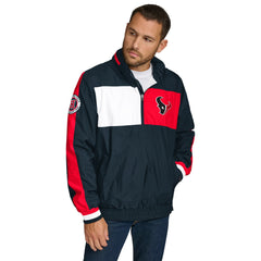 Houston Texans Tommy Hilfiger Gael Lightweight Half-Zip Pullover Hoodie Jacket Navy - NFL