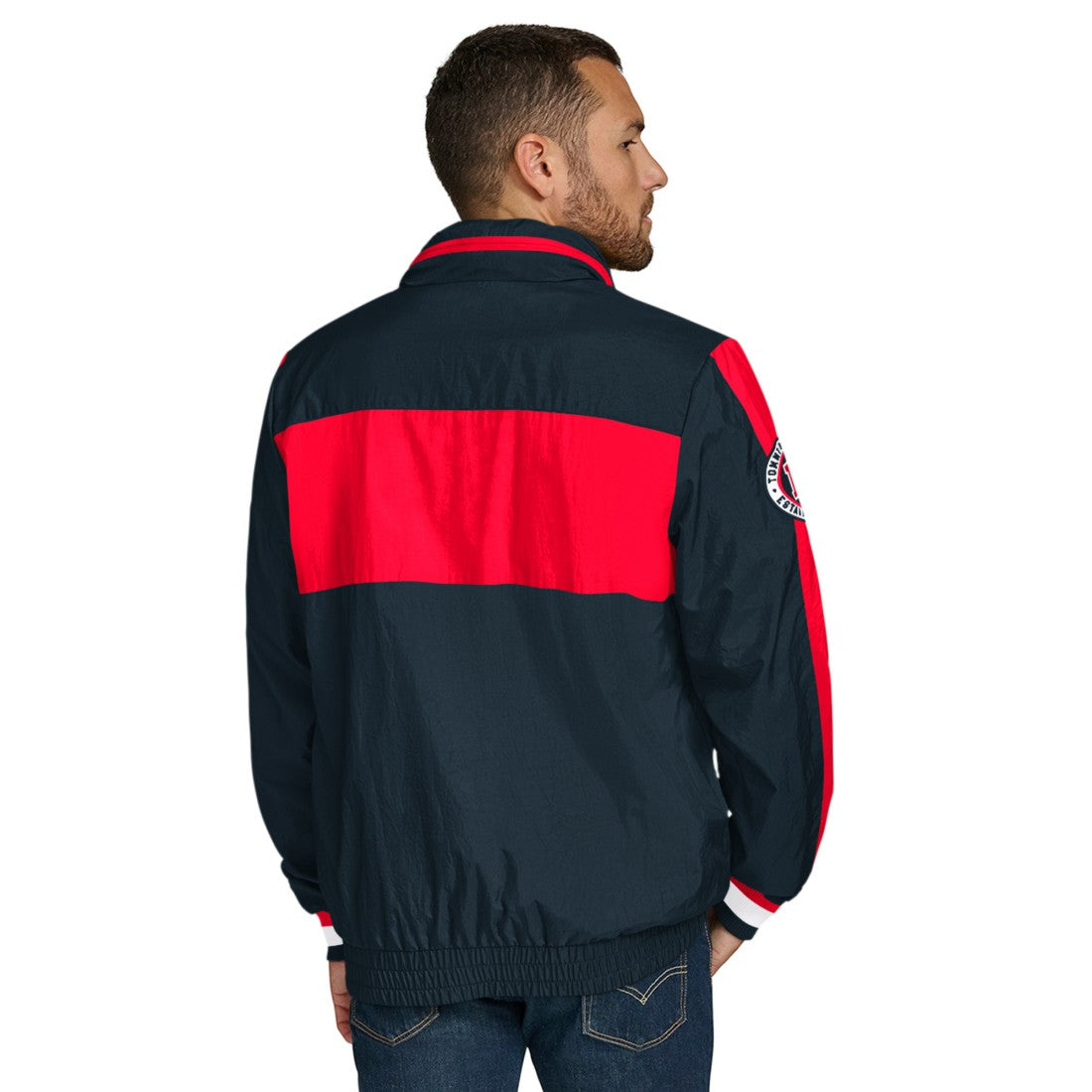Houston Texans Tommy Hilfiger Gael Lightweight Half-Zip Pullover Hoodie Jacket Navy - NFL