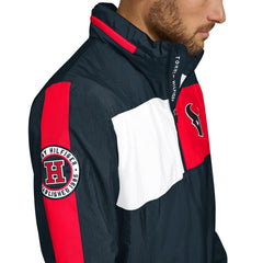 Houston Texans Tommy Hilfiger Gael Lightweight Half-Zip Pullover Hoodie Jacket Navy - NFL