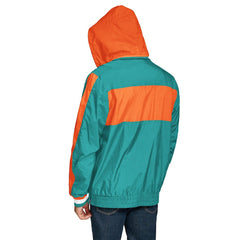 Miami Dolphins Tommy Hilfiger Gael Lightweight Half-Zip Hoodie Jacket Aqua - NFL