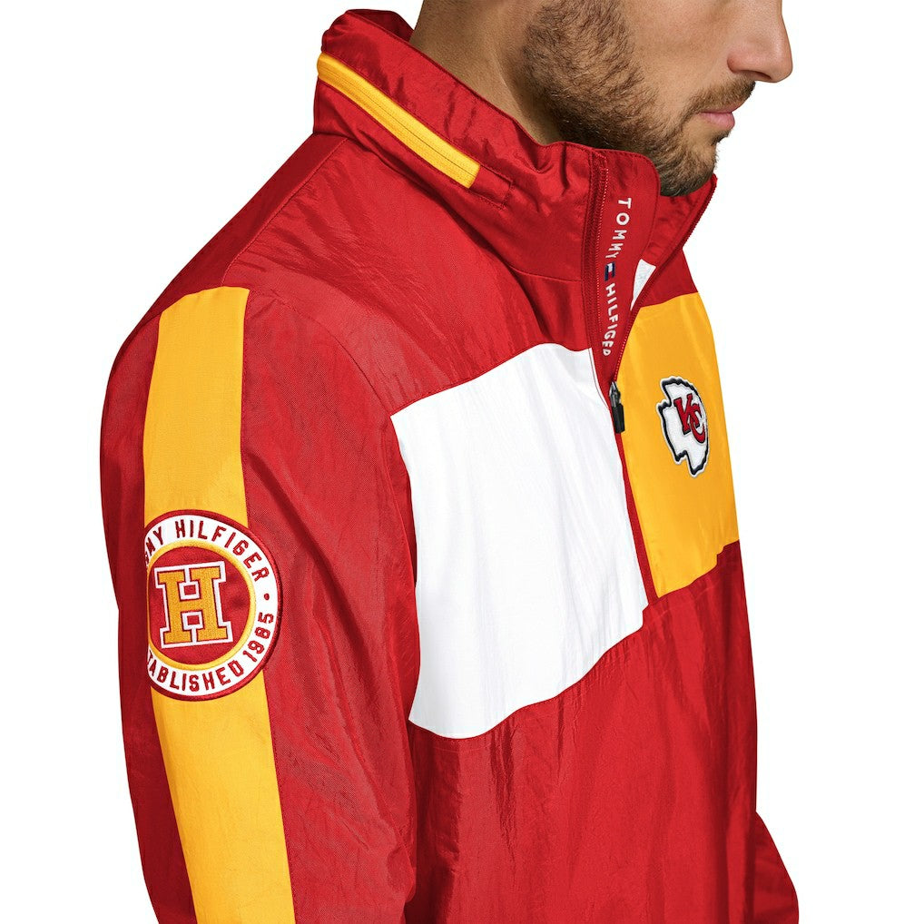 Kansas City Chiefs Tommy Hilfiger Gael Lightweight Half-Zip Hoodie Jacket Red - NFL
