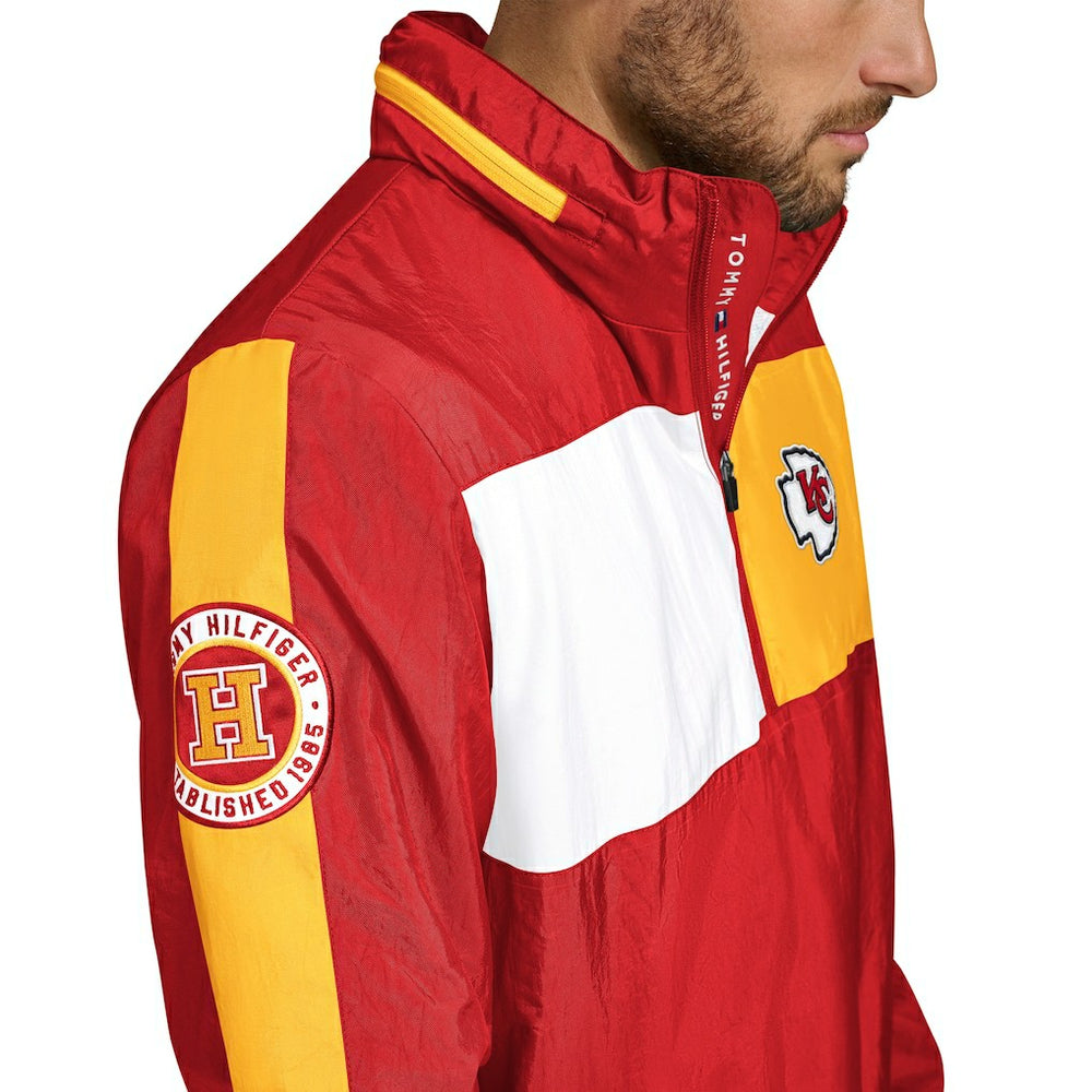 Kansas City Chiefs Tommy Hilfiger Gael Lightweight Half-Zip Hoodie Jacket Red - NFL