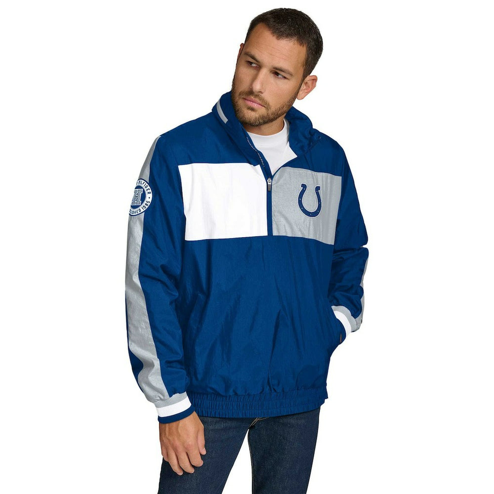 Indianapolis Colts Tommy Hilfiger Gael Lightweight Half-Zip Pullover Hoodie Jacket Royal - NFL