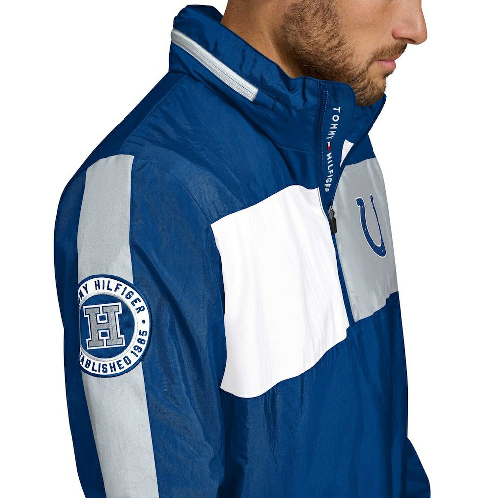 Indianapolis Colts Tommy Hilfiger Gael Lightweight Half-Zip Pullover Hoodie Jacket Royal - NFL