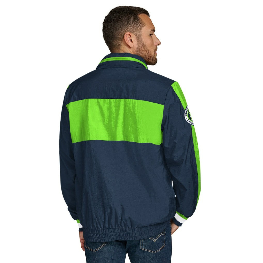 Seattle Seahawks Tommy Hilfiger Gael Lightweight Half-Zip Pullover Hoodie Jacket College Navy - NFL