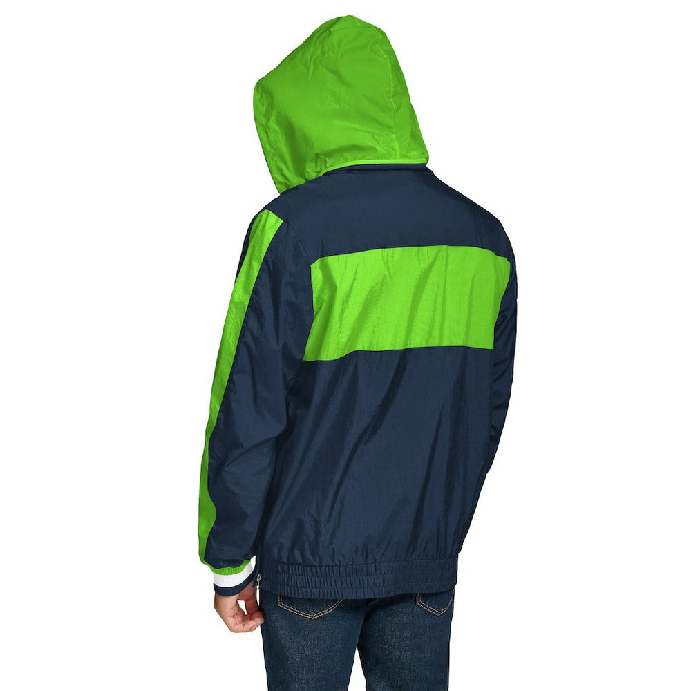 Seattle Seahawks Tommy Hilfiger Gael Lightweight Half-Zip Pullover Hoodie Jacket College Navy - NFL