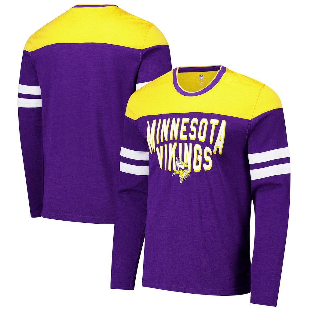 Minnesota Vikings G-III Sports by Carl Banks Adaptive Hail Mary Long Sleeve T-Shirt Purple/Gold - NFL