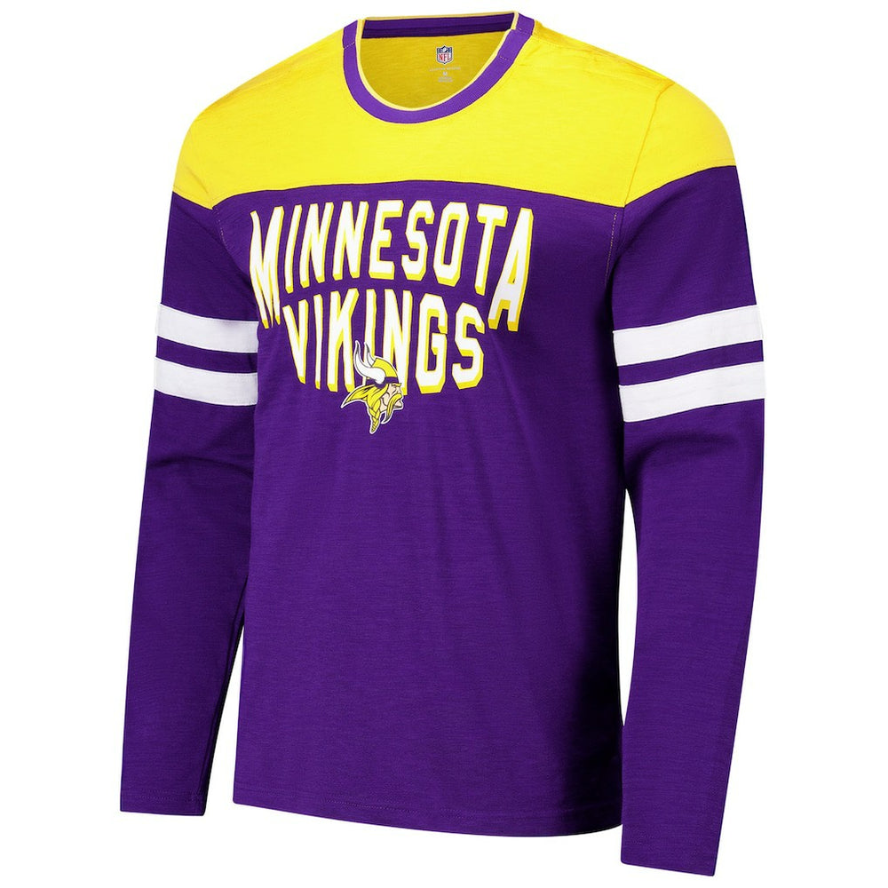 Minnesota Vikings G-III Sports by Carl Banks Adaptive Hail Mary Long Sleeve T-Shirt Purple/Gold - NFL