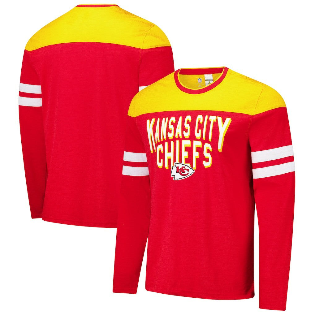Kansas City Chiefs G-III Sports by Carl Banks Adaptive Hail Mary Long Sleeve T-Shirt Red/Gold - NFL